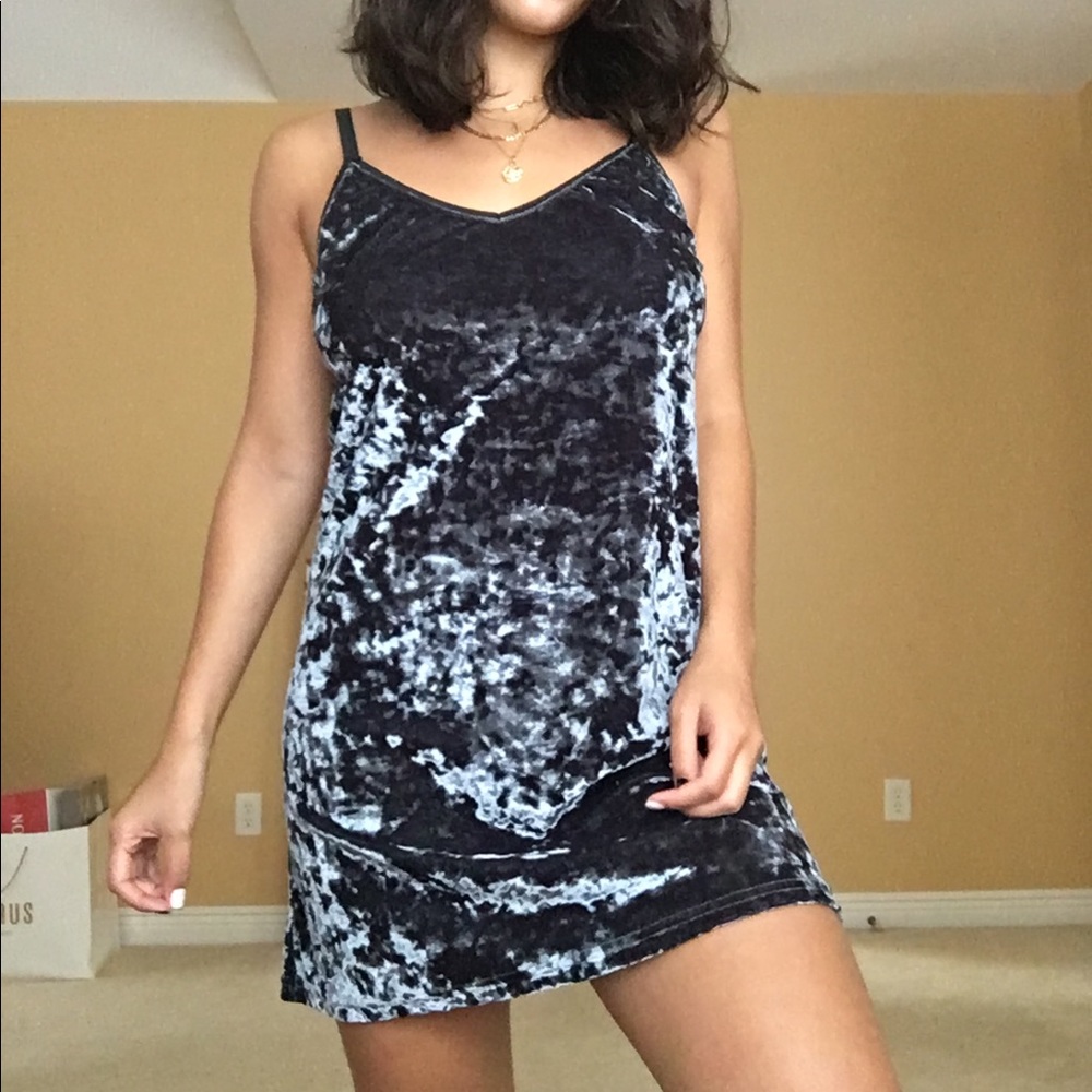 Crushed velvet dress